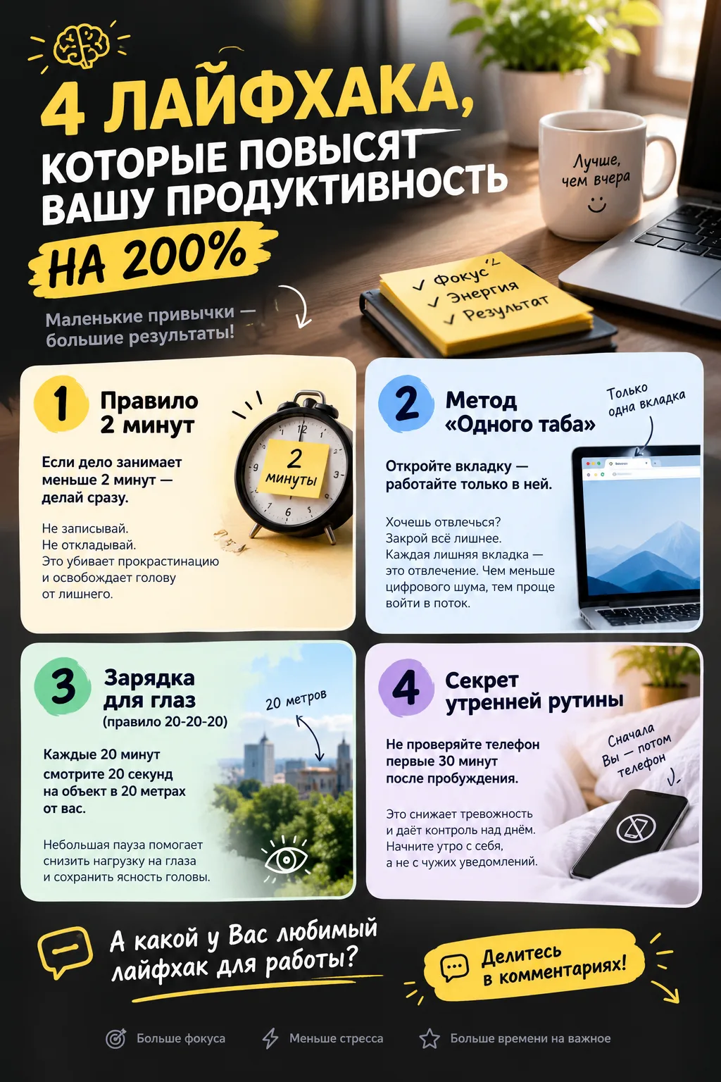 🚨 4 лайфхака,