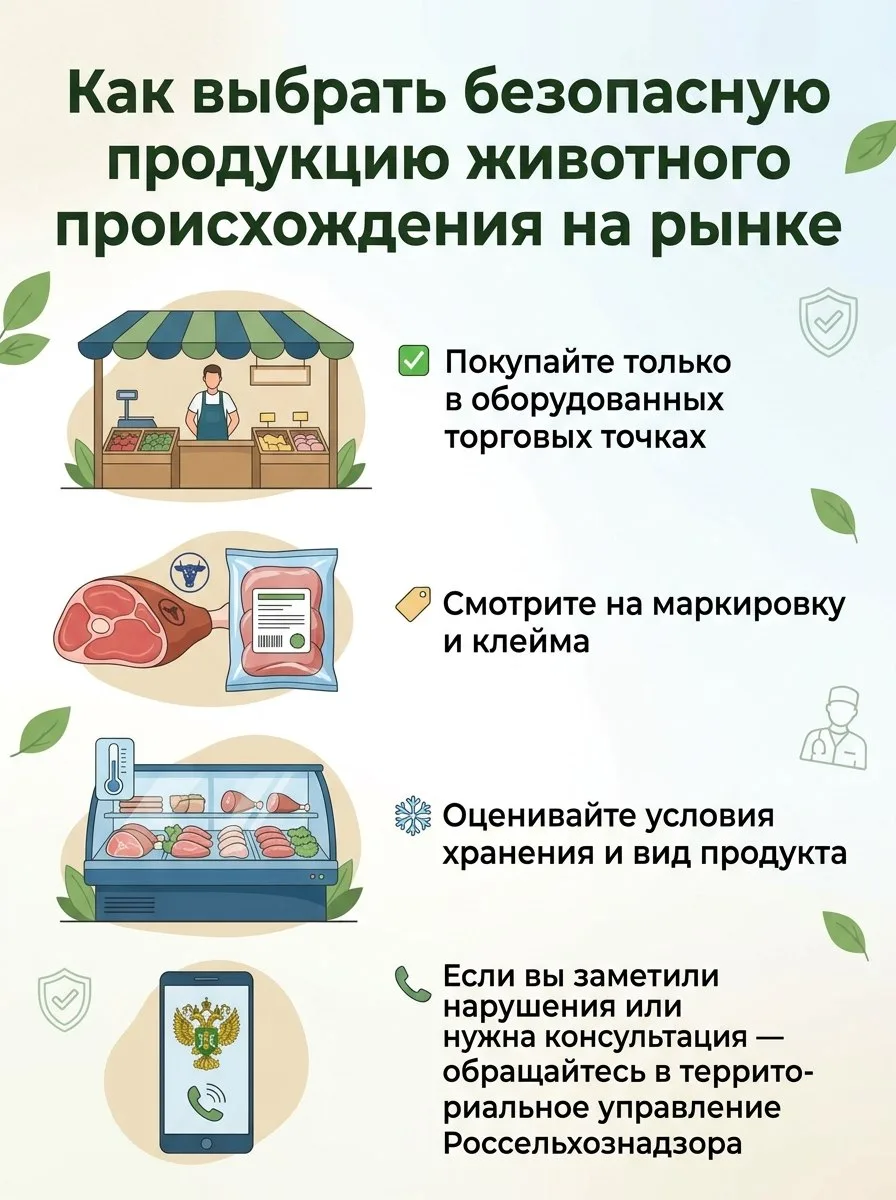 🥩🥛 Памятка для покупателя: как выбрать безопасную продукцию животного происхождения н...