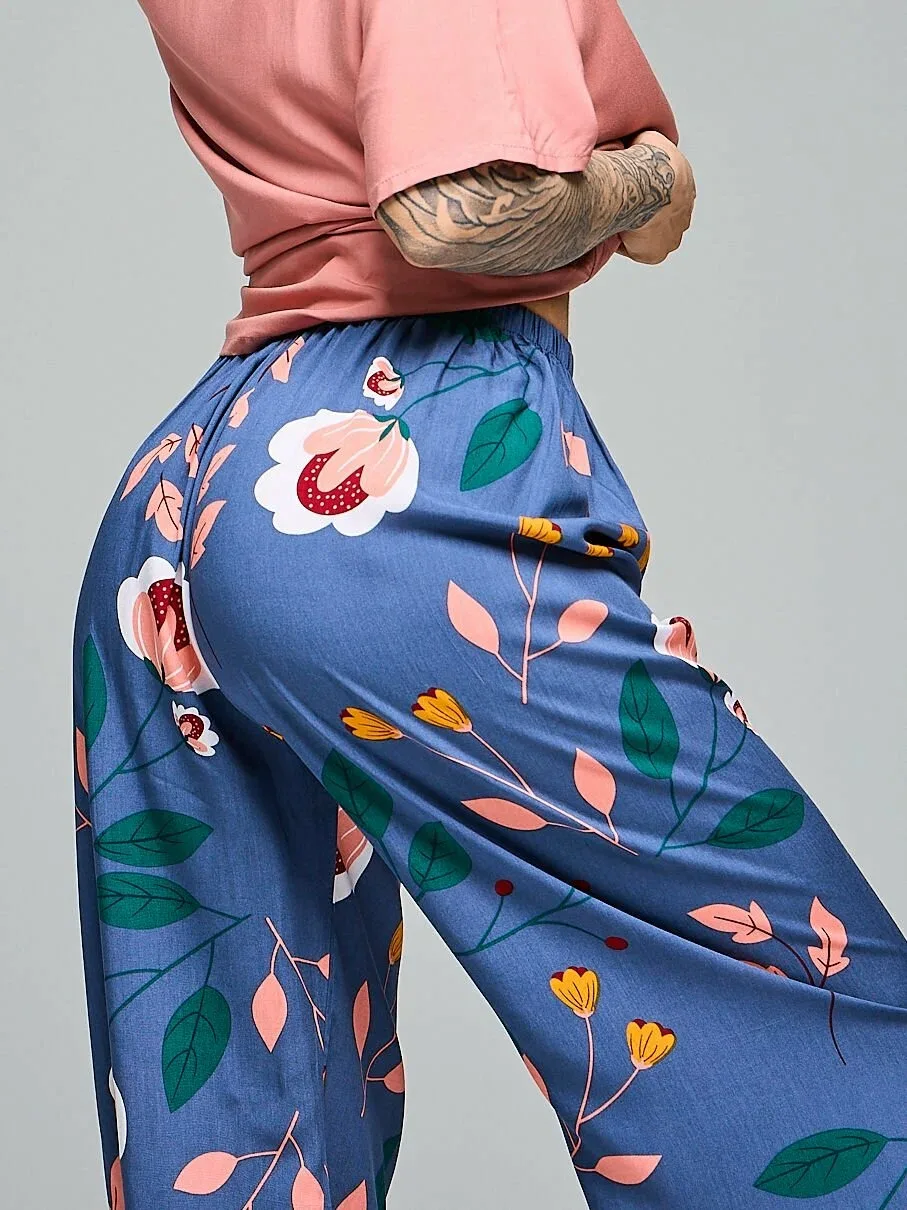 👖 Домашние широкие брюки LOLAPOLA — мягкие и удобные.