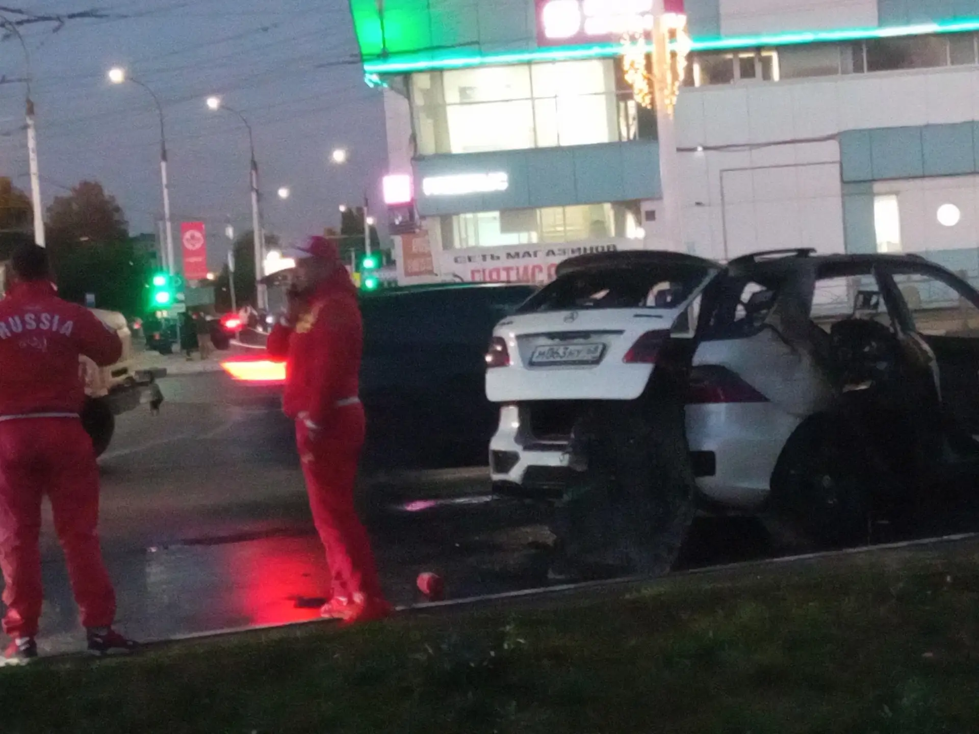 Автомобиль загорелся в Тамбове