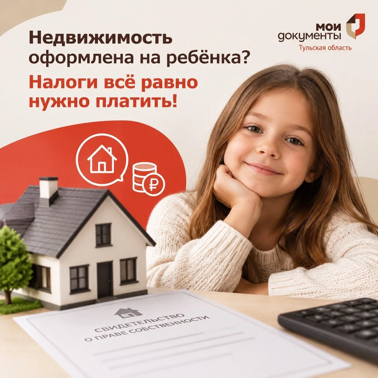 Недвижимость оформлена на ребёнка? Налоги всё равно нужно платить!