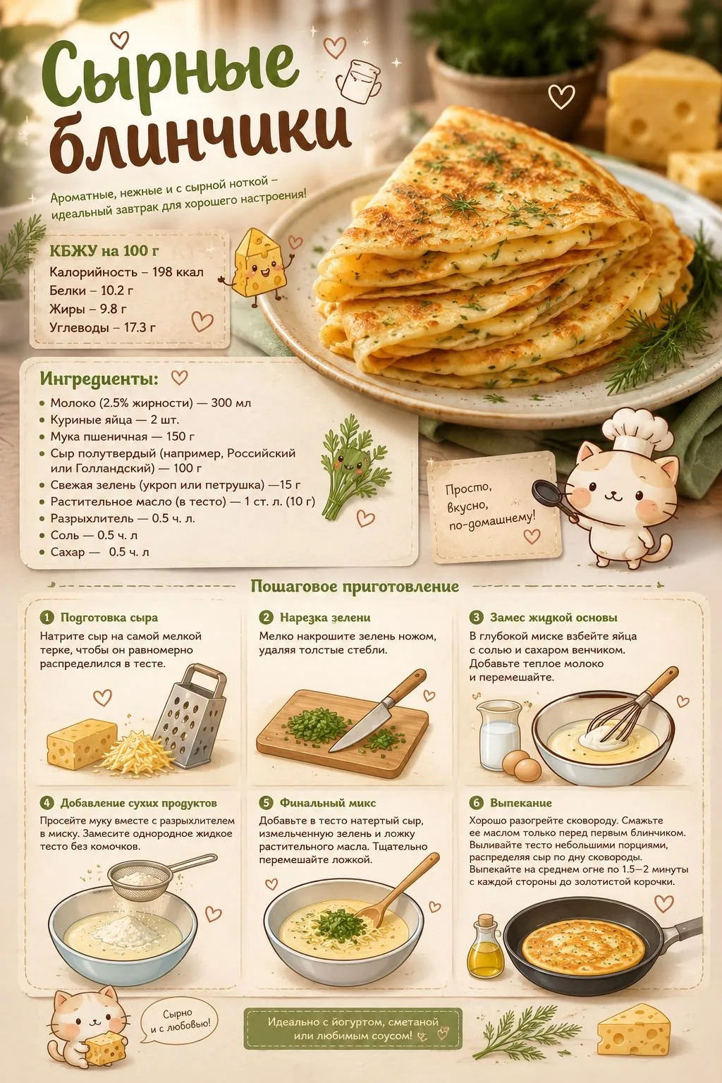 Сырные блинчики