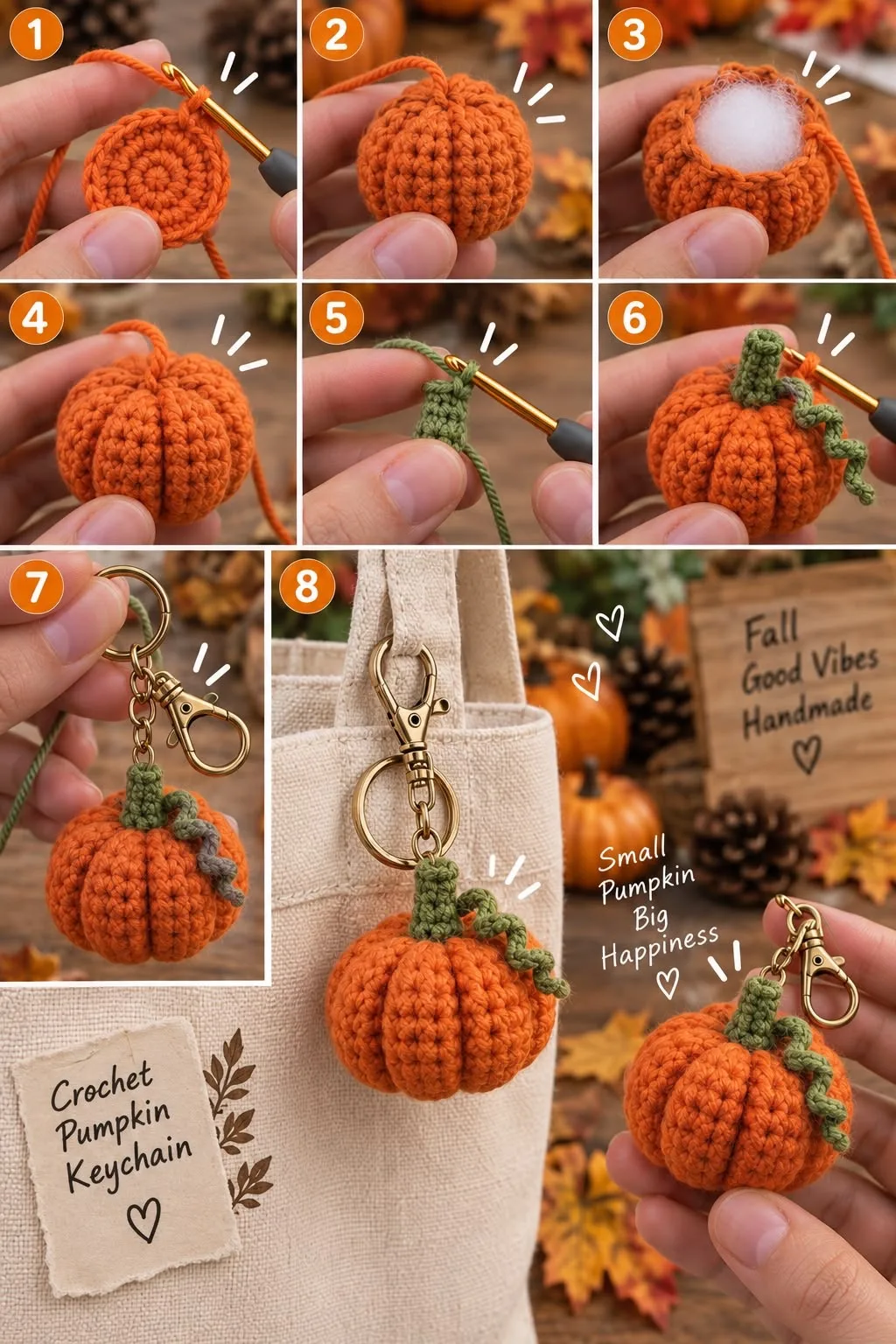 Варианты вязания тыквы крючком🎃