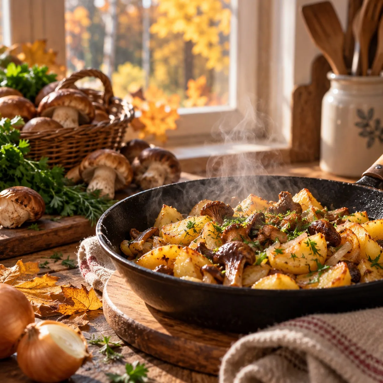 🍄 Осень пахнет сковородкой с грибами