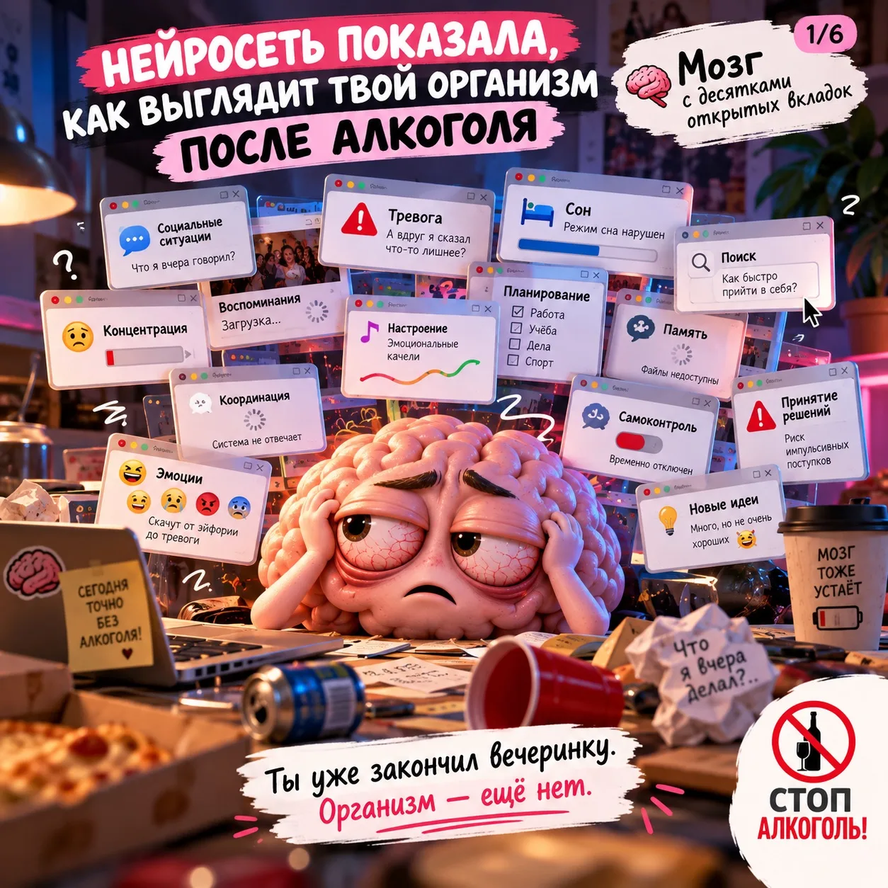 🥴 Кто-то вчера отдыхал. Кто-то сегодня разгребает последствия
