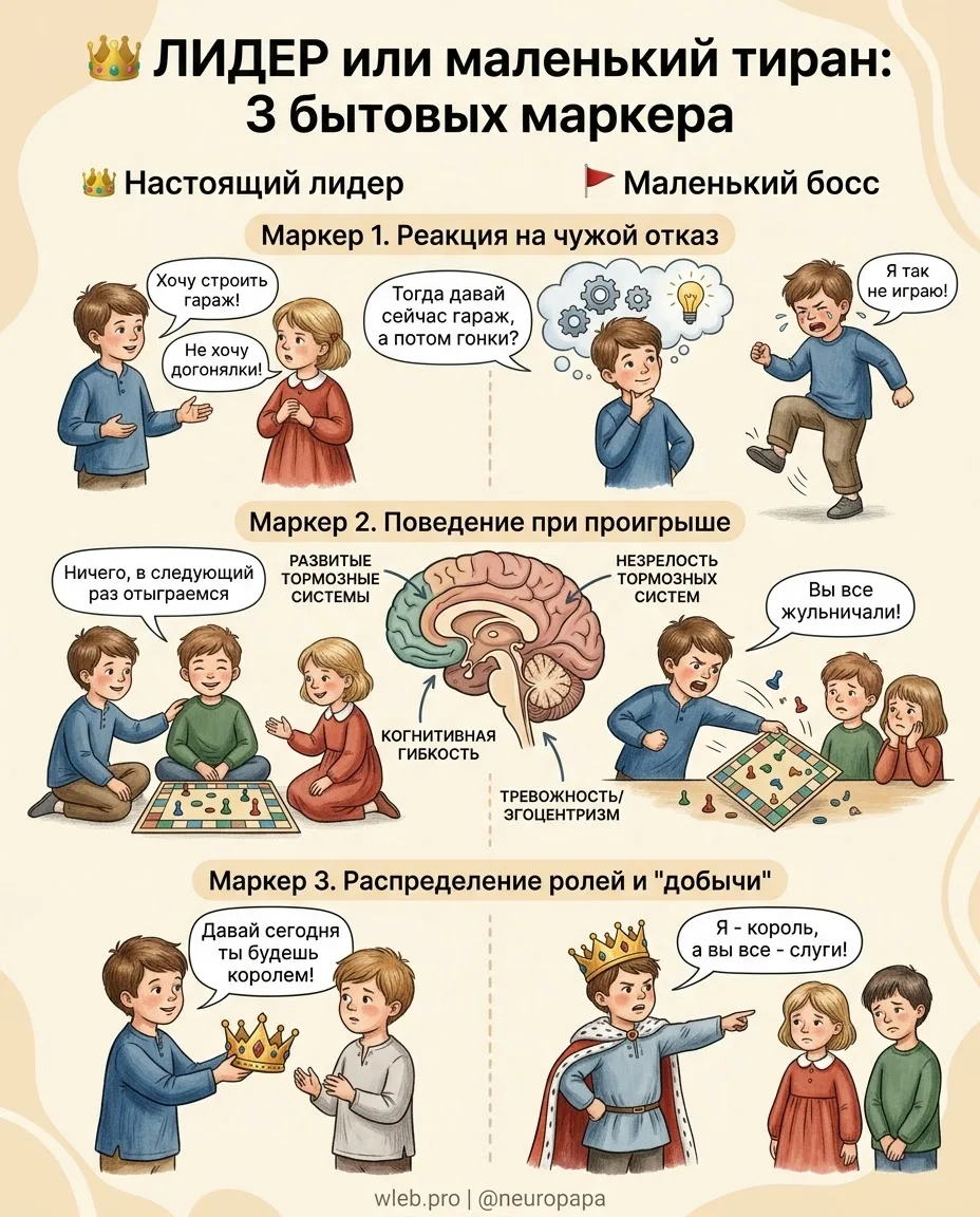 👑 Лидер или маленький тиран: 3 бытовых маркера