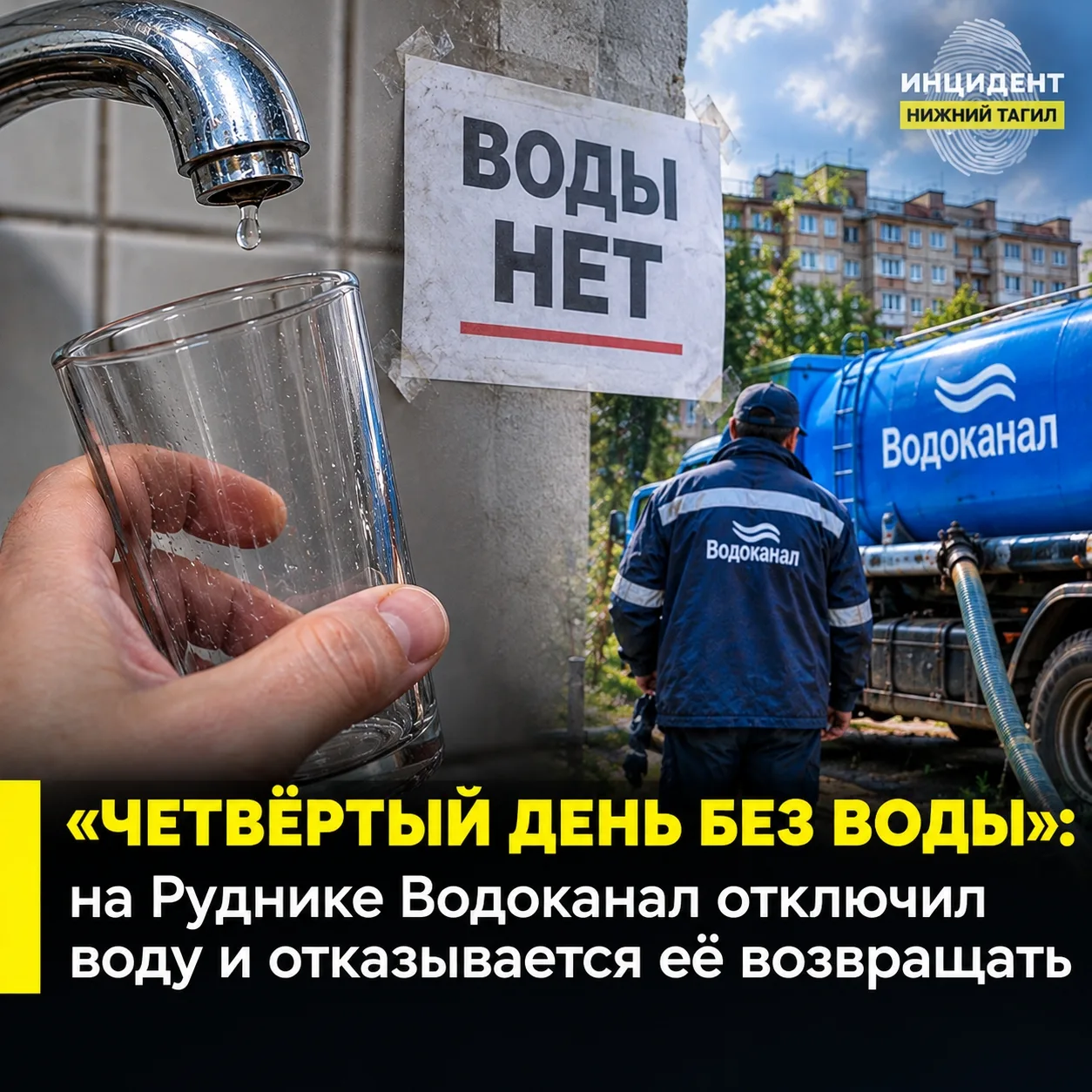 ⭕ «Четвёртый день без воды»: на Руднике Водоканал отключил воду и отказывается её возвр...