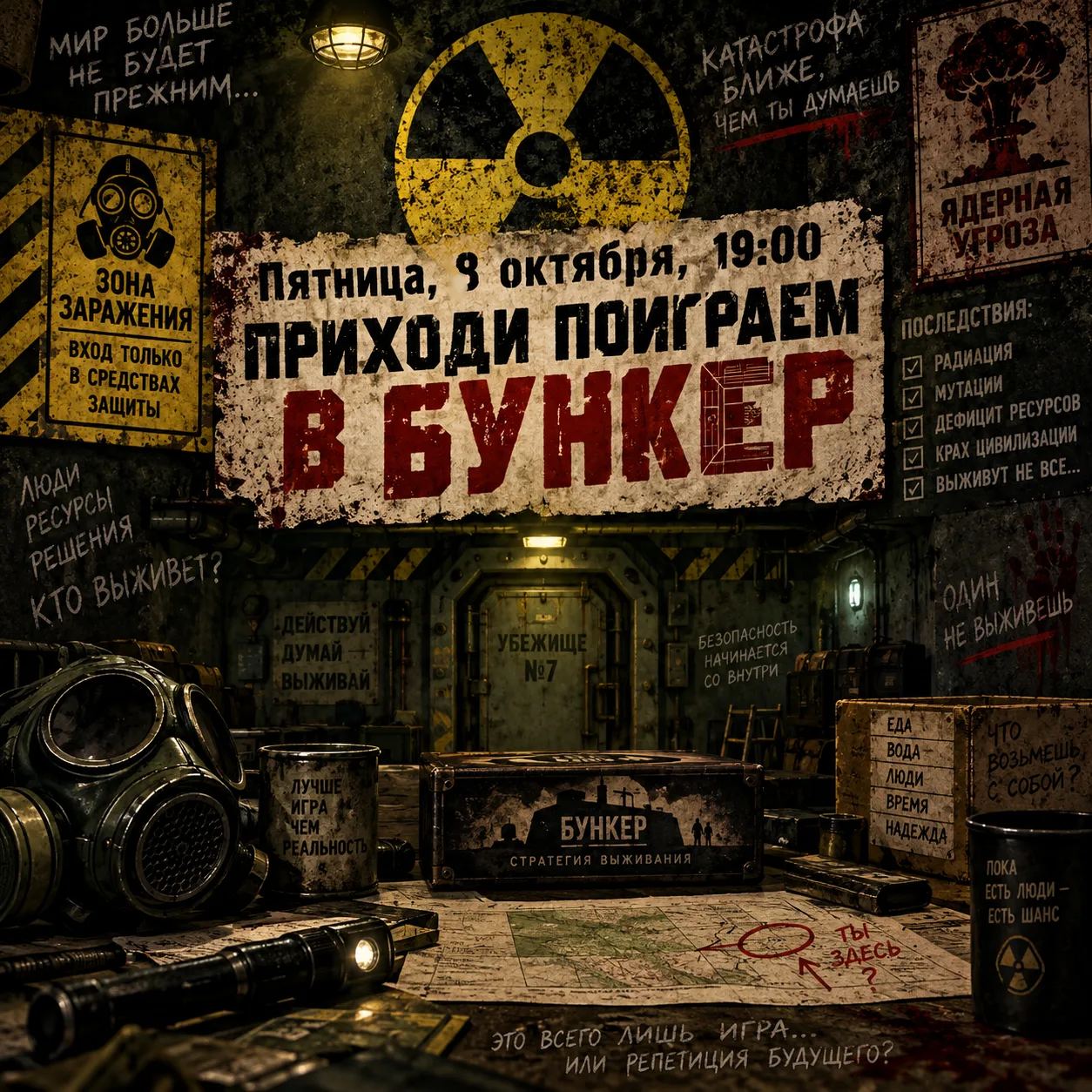 Приходи поиграем в бункер!