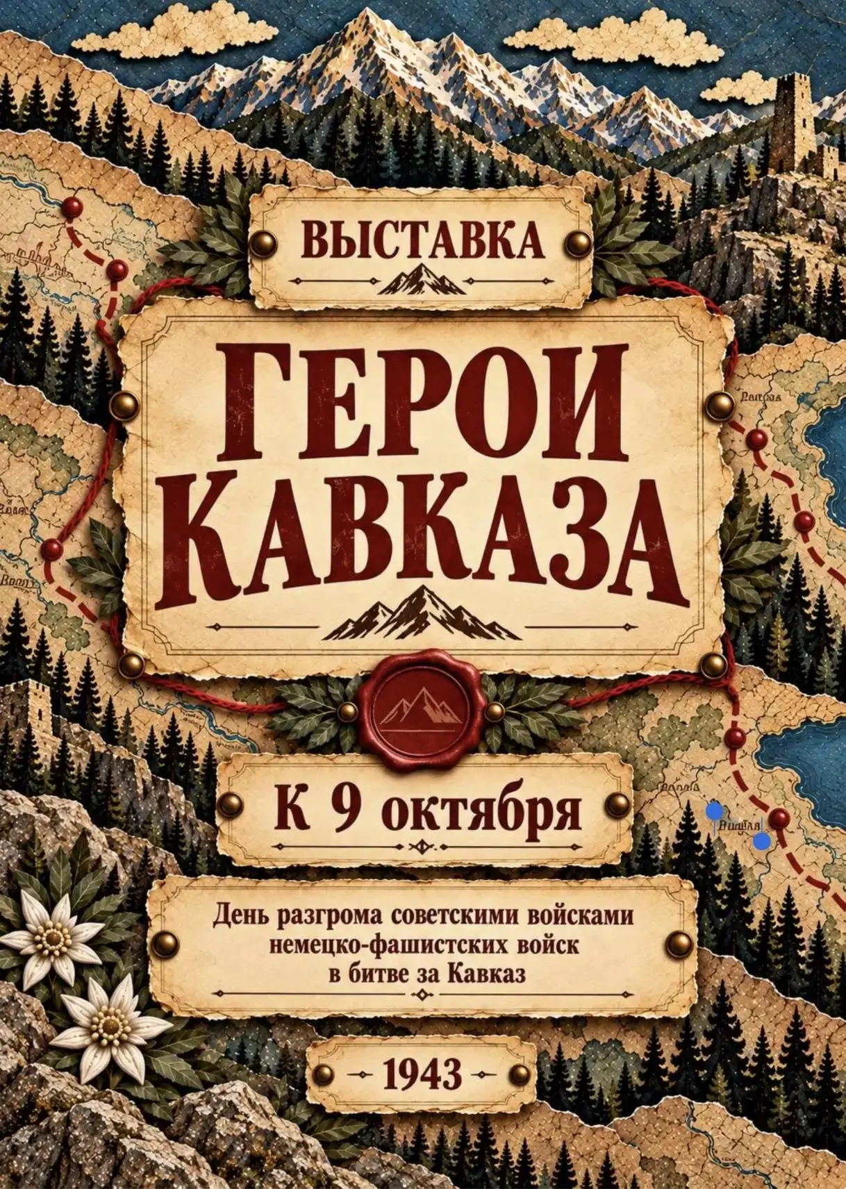 🕊️ 9 октября — День разгрома немецко-фашистских войск в битве за Кавказ.