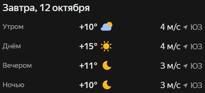 Прогноз погоды☀️