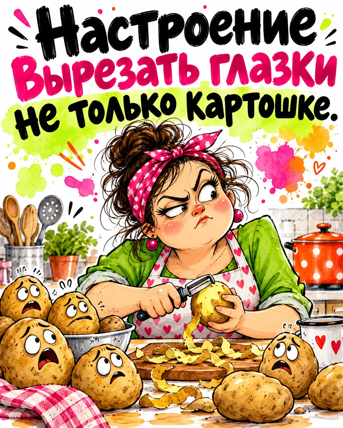 🥔 Иногда хочется быть нежной феей, но потом вспоминаешь, сколько народу надо накормить...
