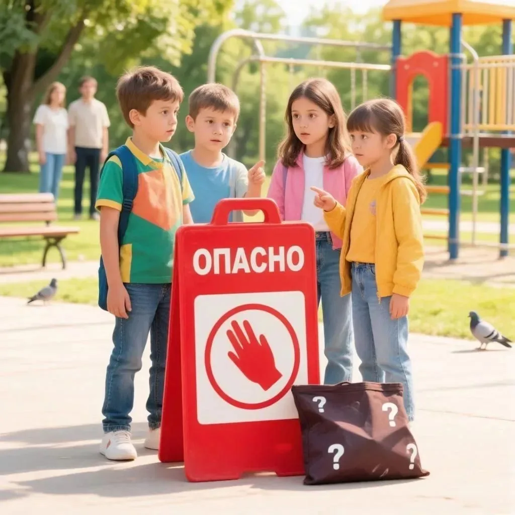 🔍❌🛑Безопасность детей при обнаружении неизвестных предметов.
