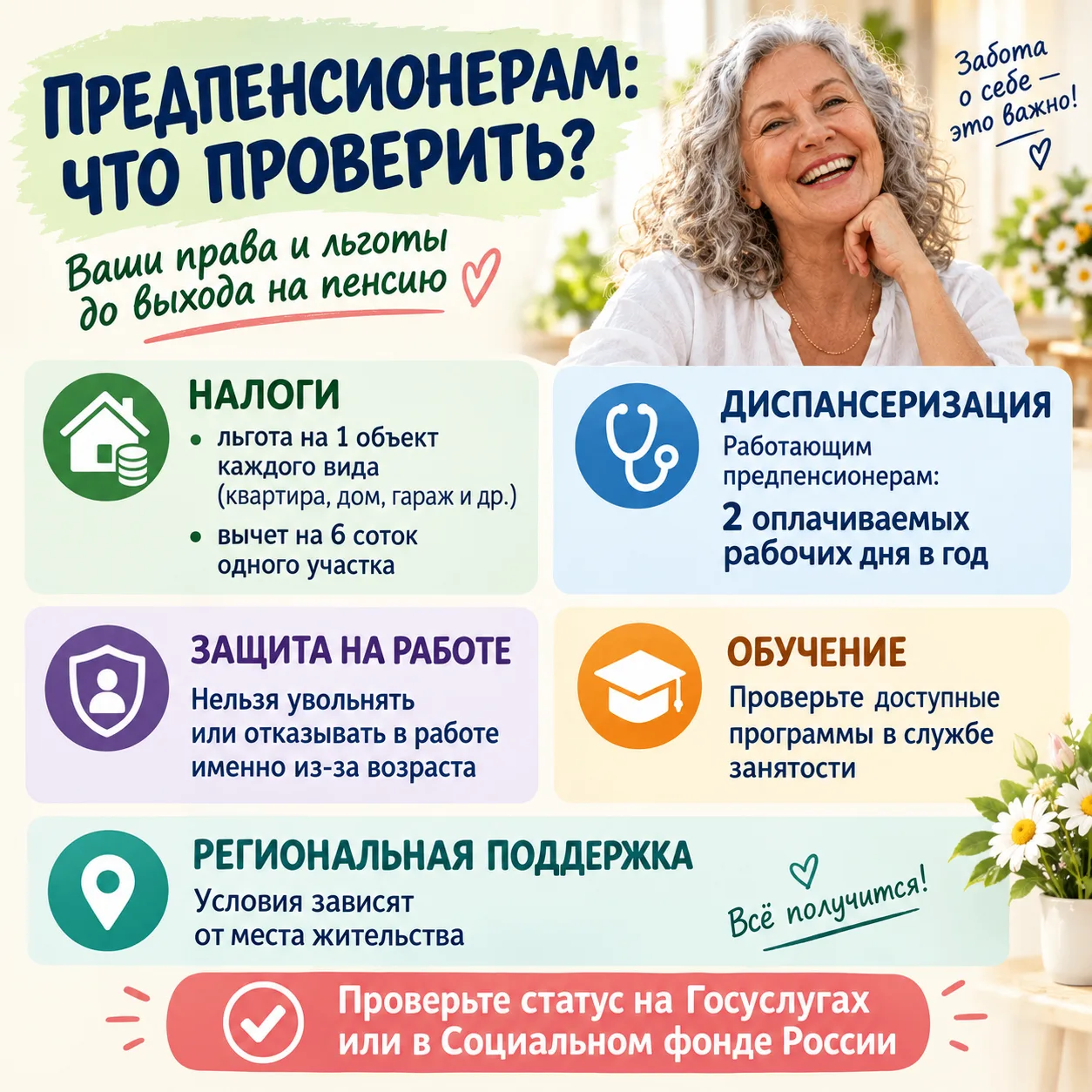Предпенсионерам положены льготы. Проверьте, не упускаете ли вы своё!