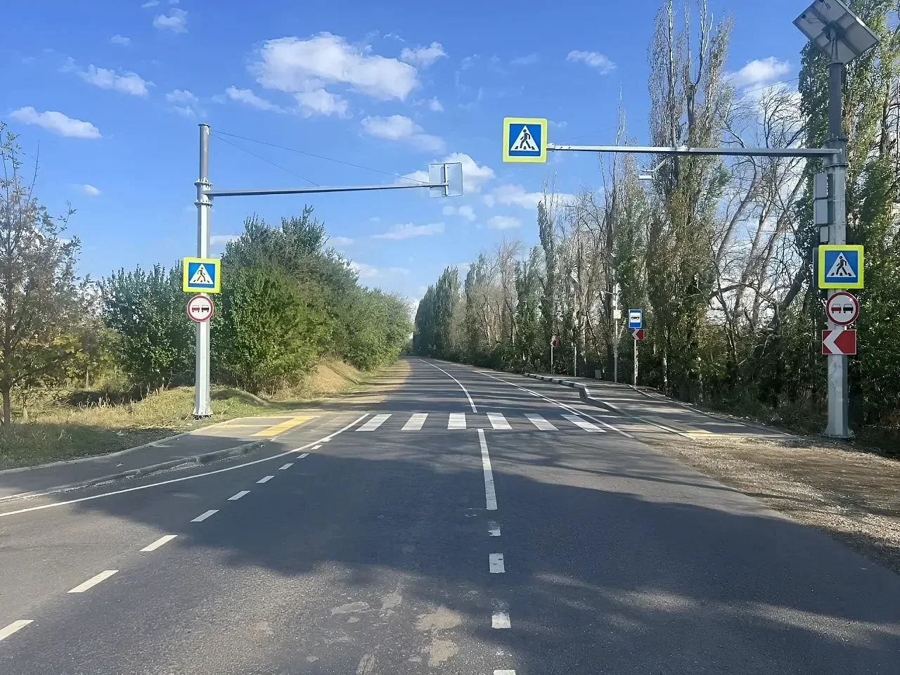 В Динском районе завершается ремонт автодороги между Динской и Старомышастовской