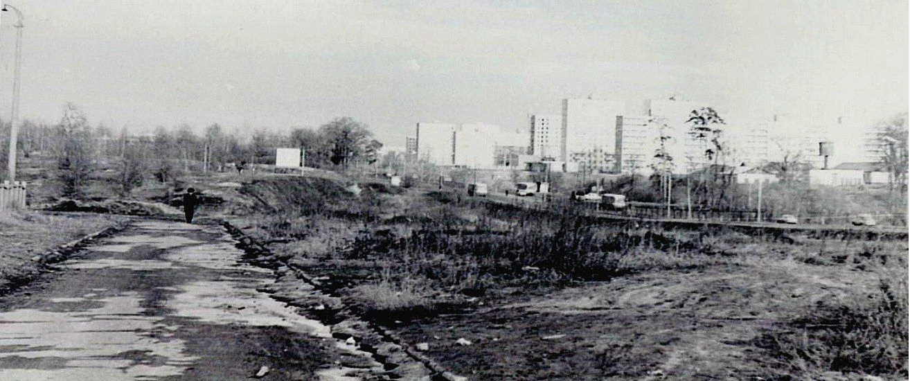 1976 год. Балашиха. Горьковское шоссе. Река Пехорка. мкр ЮЖНЫЙ.