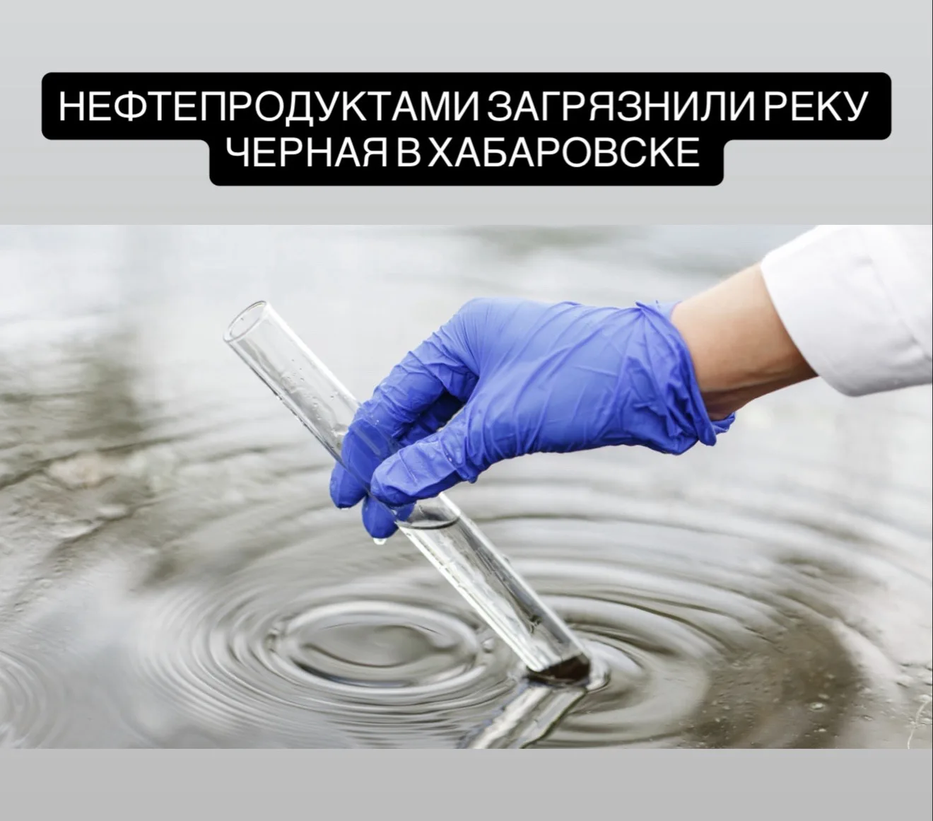 В Хабаровске сообщили о загрязнении реки Черная нефтепродуктами