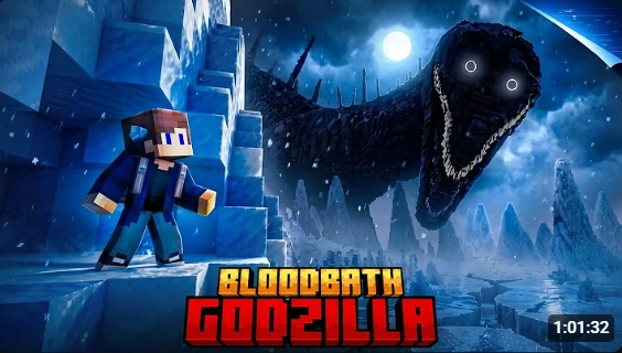 Я ПРЯТАЛСЯ ОТ BLOODBATH GODZILLA В ЛЕДЯНЫХ ПУСТОШАХ В МАЙНКРАФТ!