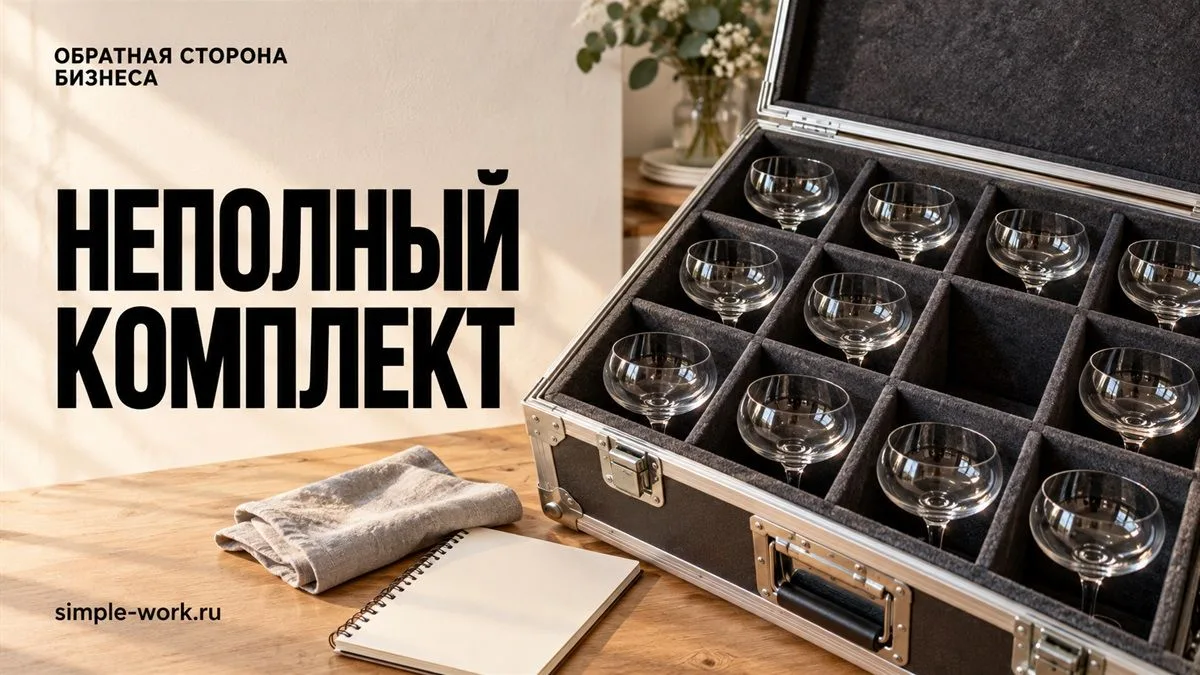 Прокат посуды: комплект вернулся не полностью