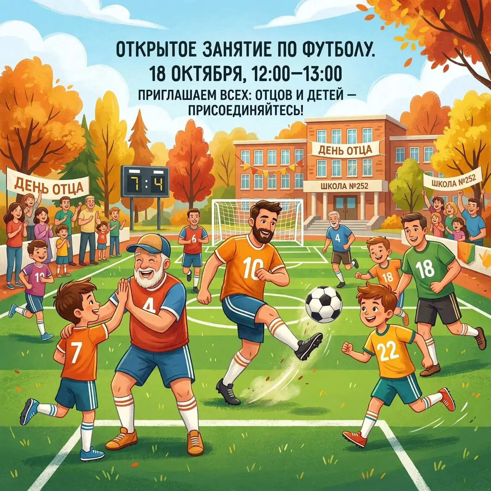 ⚽ Открытое занятие по футболу в честь Дня отца! ⚽