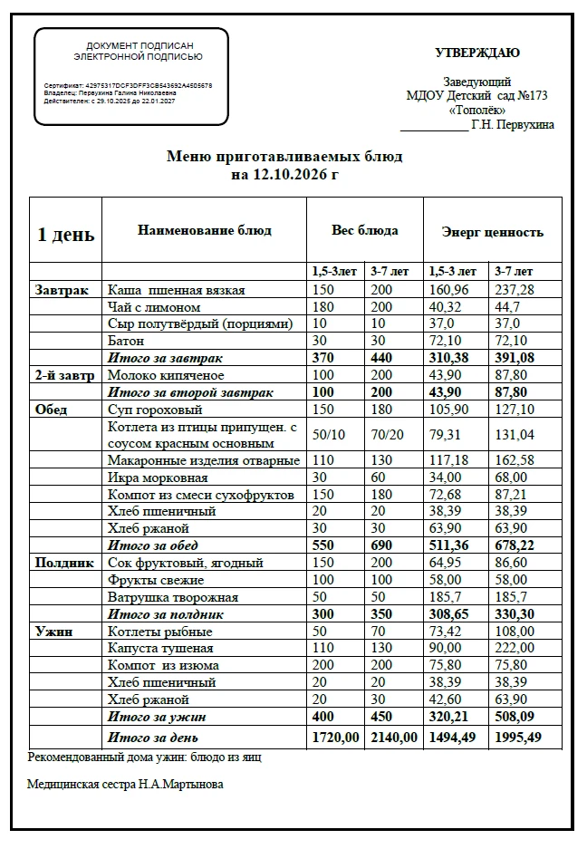 Рубрика "Приятного аппетита!"