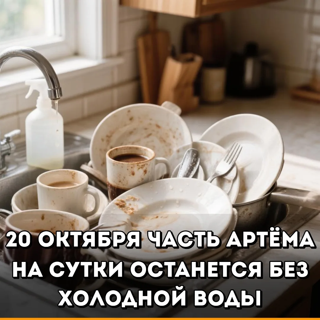 «Приморский водоканал» сообщает, 20 октября, будет прекращена подача холодной воды из-з...
