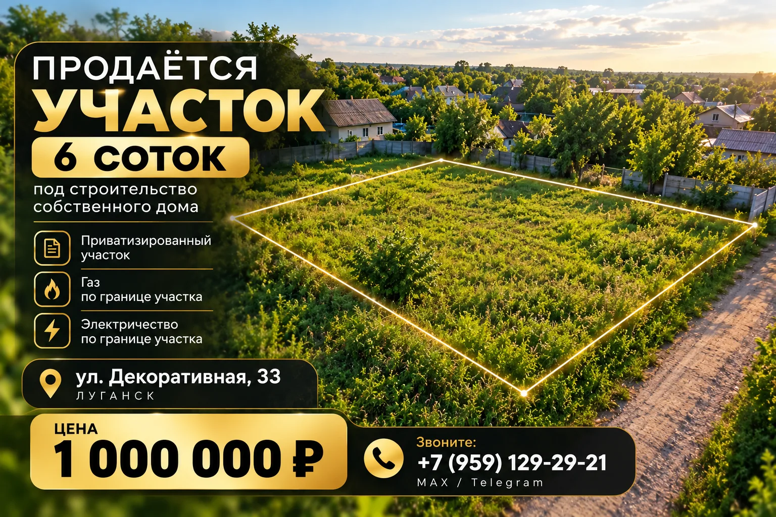 🏡 Продаётся земельный участок 6 соток | Луганск