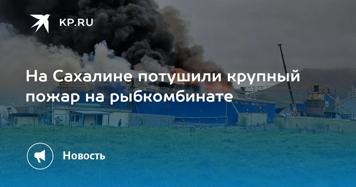 Пожар на рыбкомбинате в Малокурильском потушен