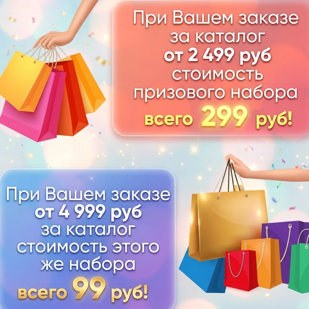 💁‍♀️ Если  заказ был на 2499 руБ по цене каталога (минимально для участия) , то за бон...