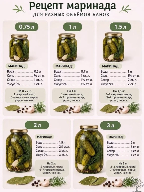 Удачный маринад - половина успеха домашних заготовок! 🥒