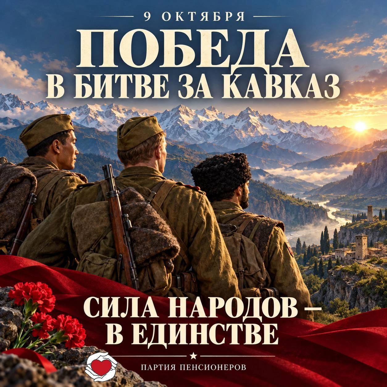 9 ОКТЯБРЯ — ПОБЕДА В БИТВЕ ЗА КАВКАЗ. СИЛА НАРОДОВ — В ЕДИНСТВЕ