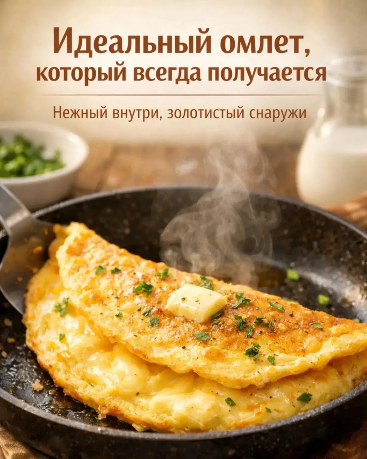 🍳 Идеальный омлет, который всегда получается