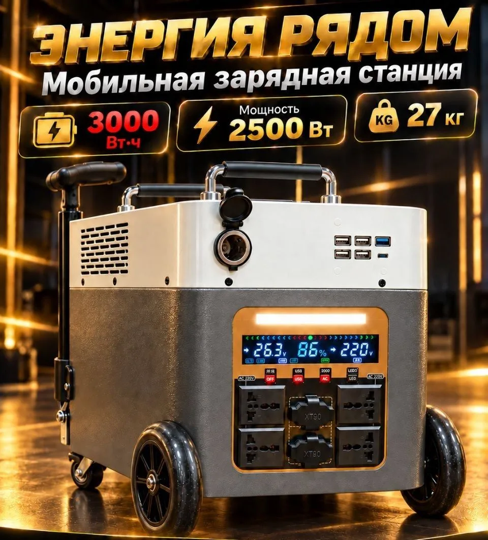 ⚡ 3000 Вт·ч энергии рядом — для дома, дачи и поездок