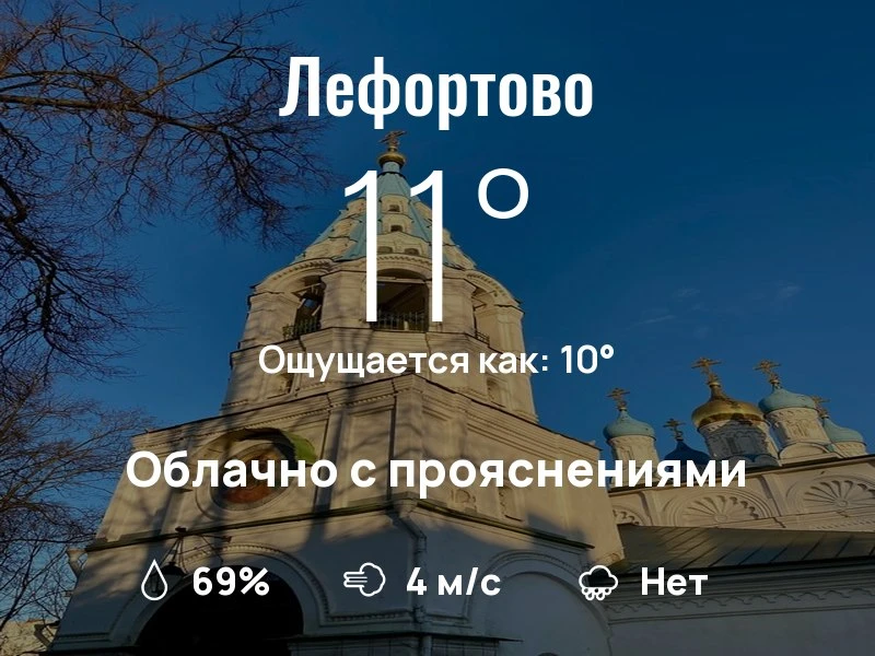 Что с погодой в Лефортово?