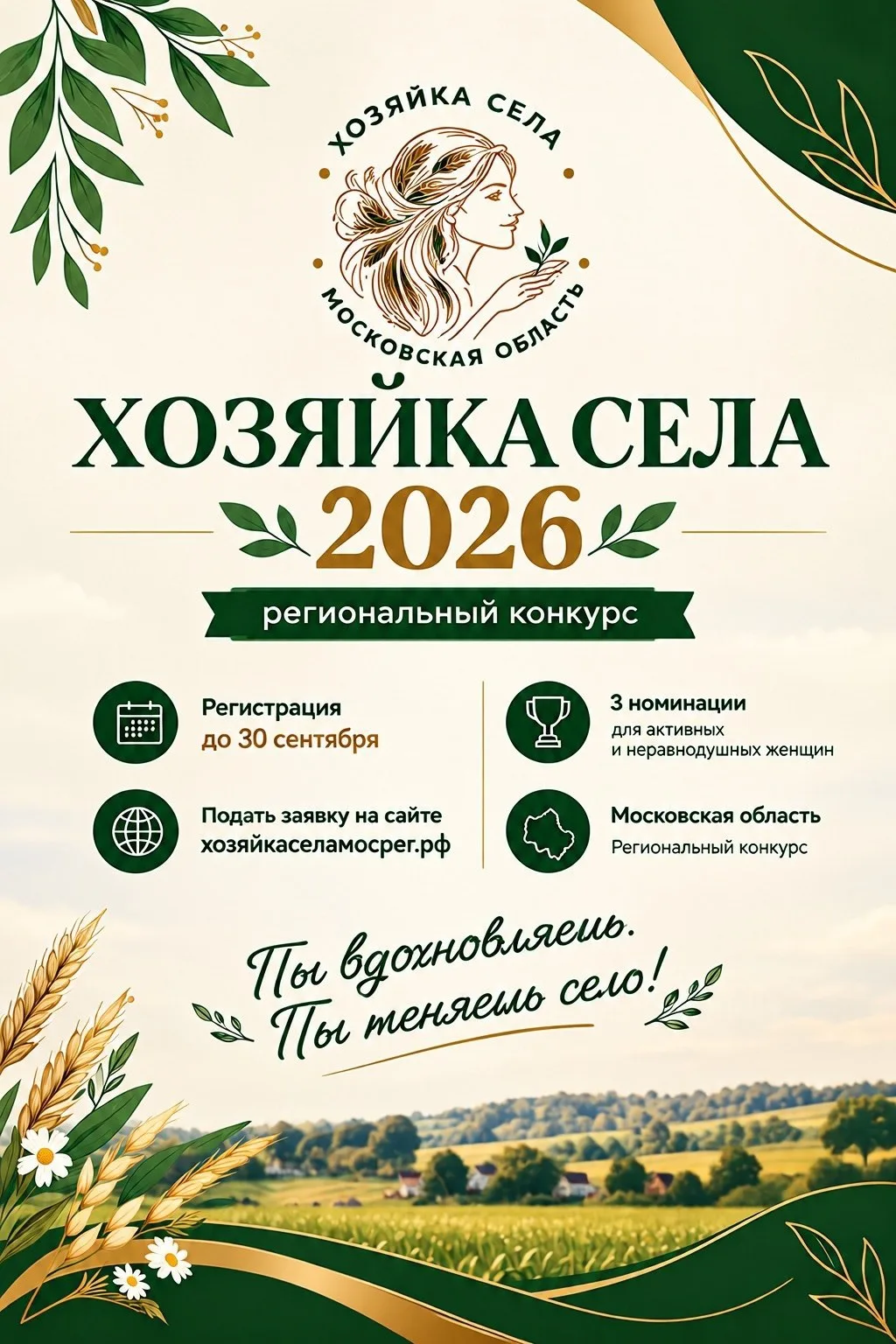 В Подмосковье выбирают «Хозяйку села - 2026»