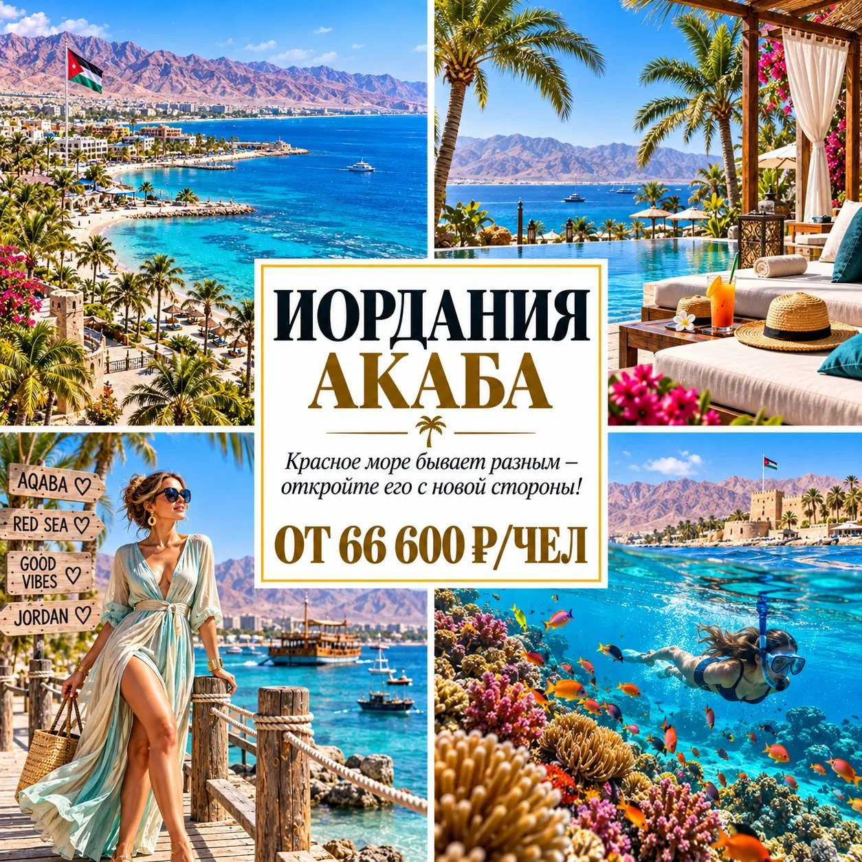 🔥 ОТ 66 600 Р/ЧЕЛ — ИОРДАНИЯ, АКАБА: ЛЕТИМ НА КРАСНОЕ МОРЕ! 🇯🇴