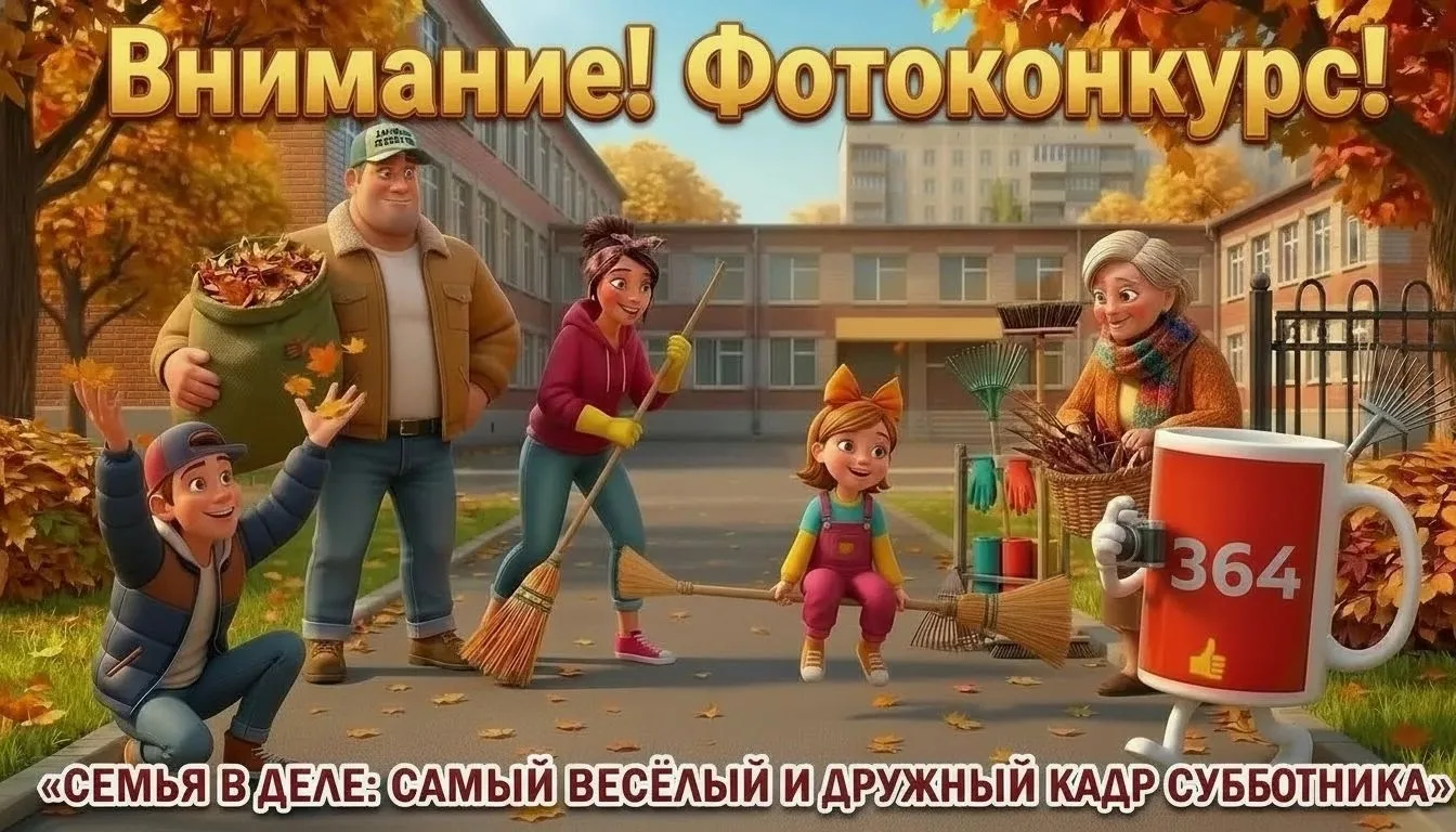 📸 «Семья в деле: самый весёлый и дружный кадр субботника» 📸