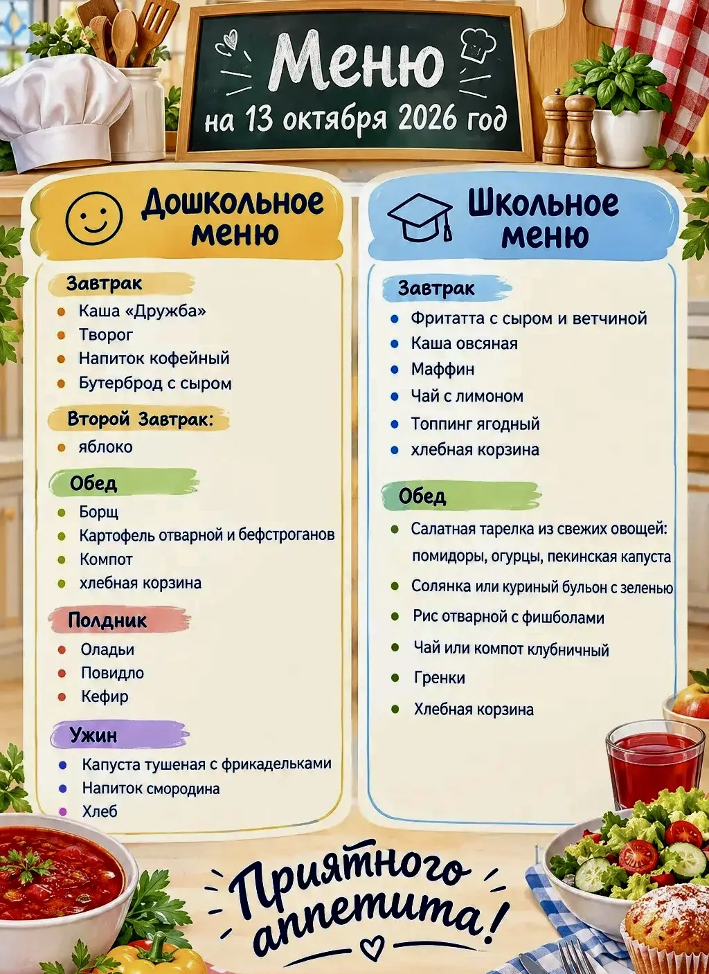 Питание — это фундамент здоровья и энергии наших детей. И для школьников, и для дошколя...