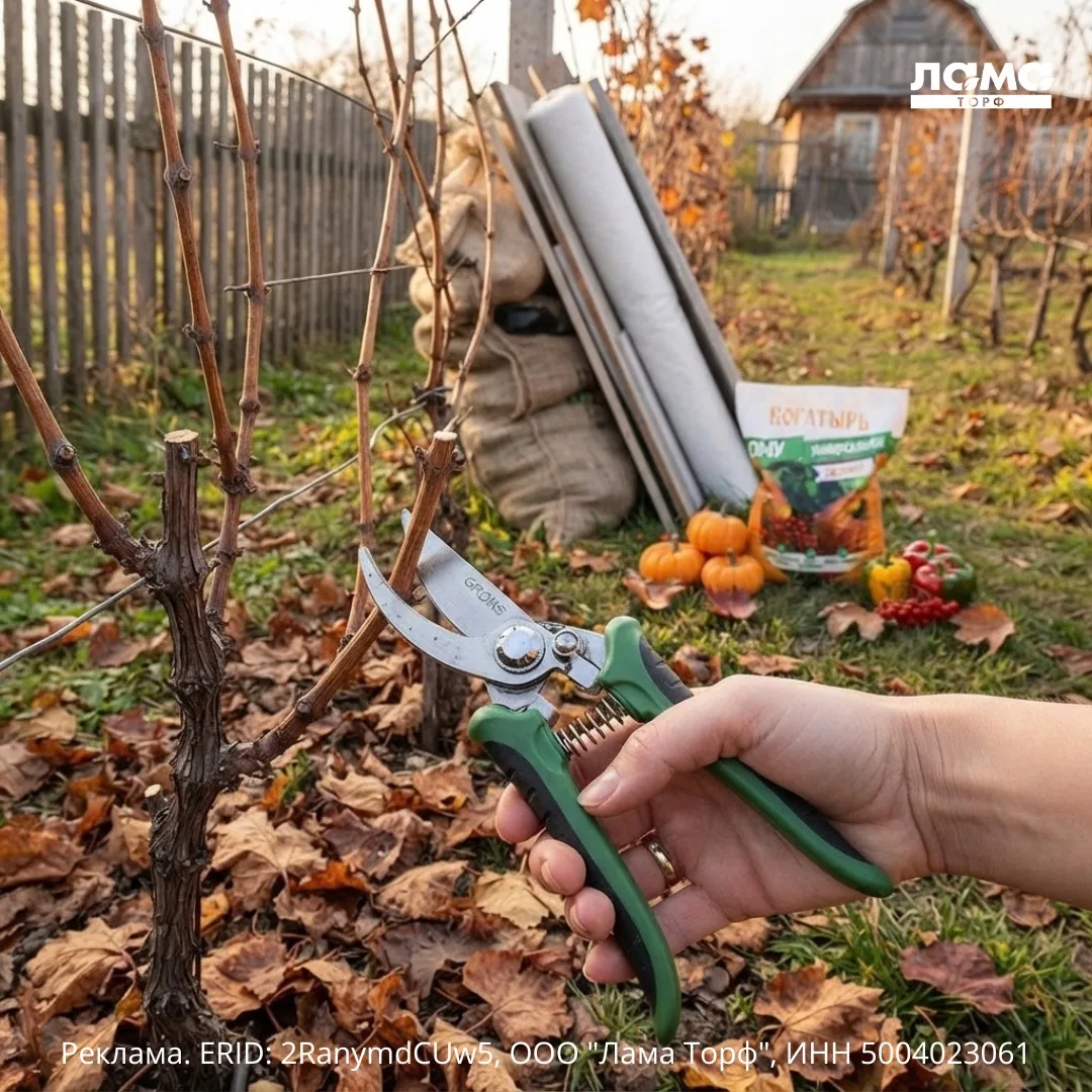 🍇Осенний уход за виноградом: обрезка и укрытие.