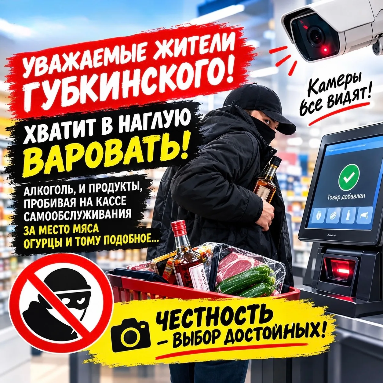 ✅ Нам пишут: Уважаемые жители Губкинского, хватит в наглую варовать алкоголь, и продукт...