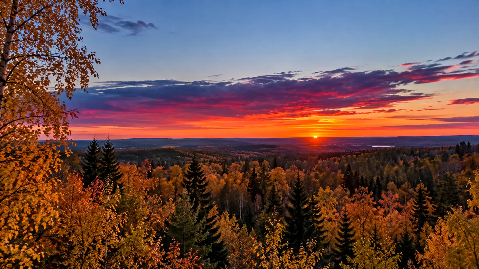 Осенние закаты — особенные. 🍂