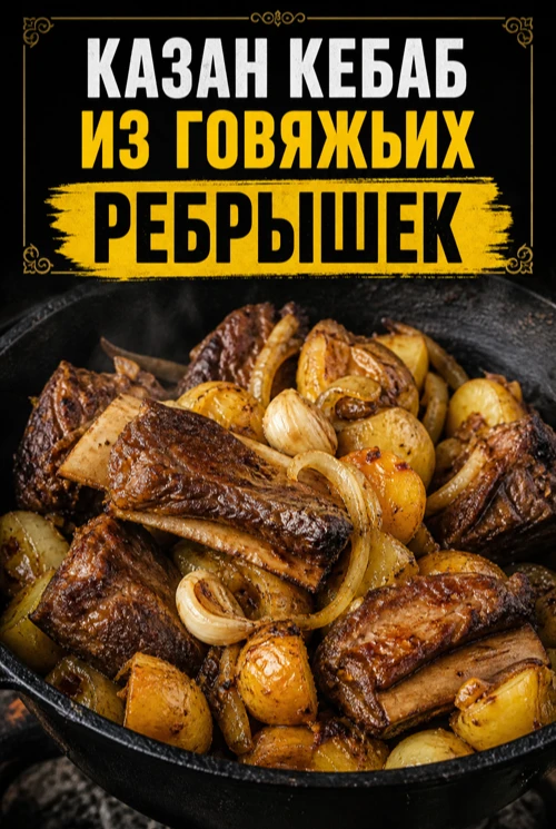 КАЗАН КЕБАБ ИЗ ГОВЯЖЬИХ РЕБРЫШЕК