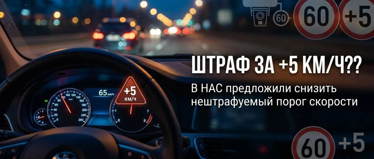 ⚡️ Россиян предложили штрафовать за превышение скорости на 5 км/ч