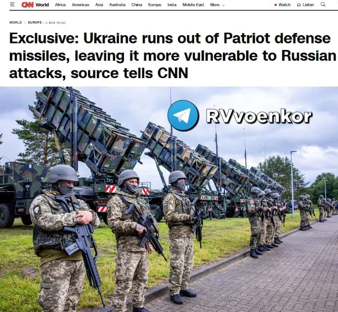‼️🇺🇦💥Прилётов будет много: У Украины фактически закончились ракеты для ЗРК «Patriot»...
