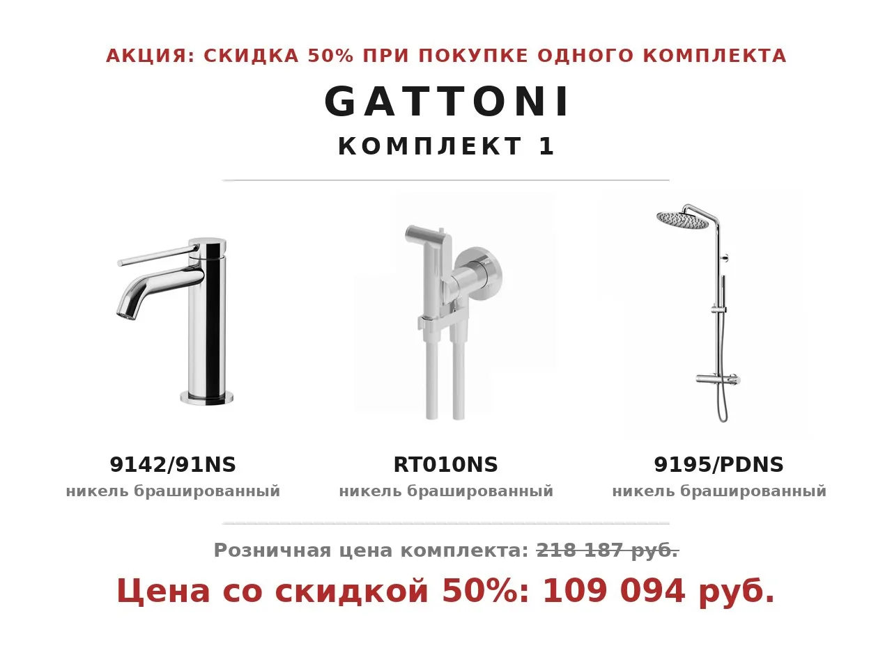 Информируем вас о старте специальной акции на продукцию бренда GATTONI!