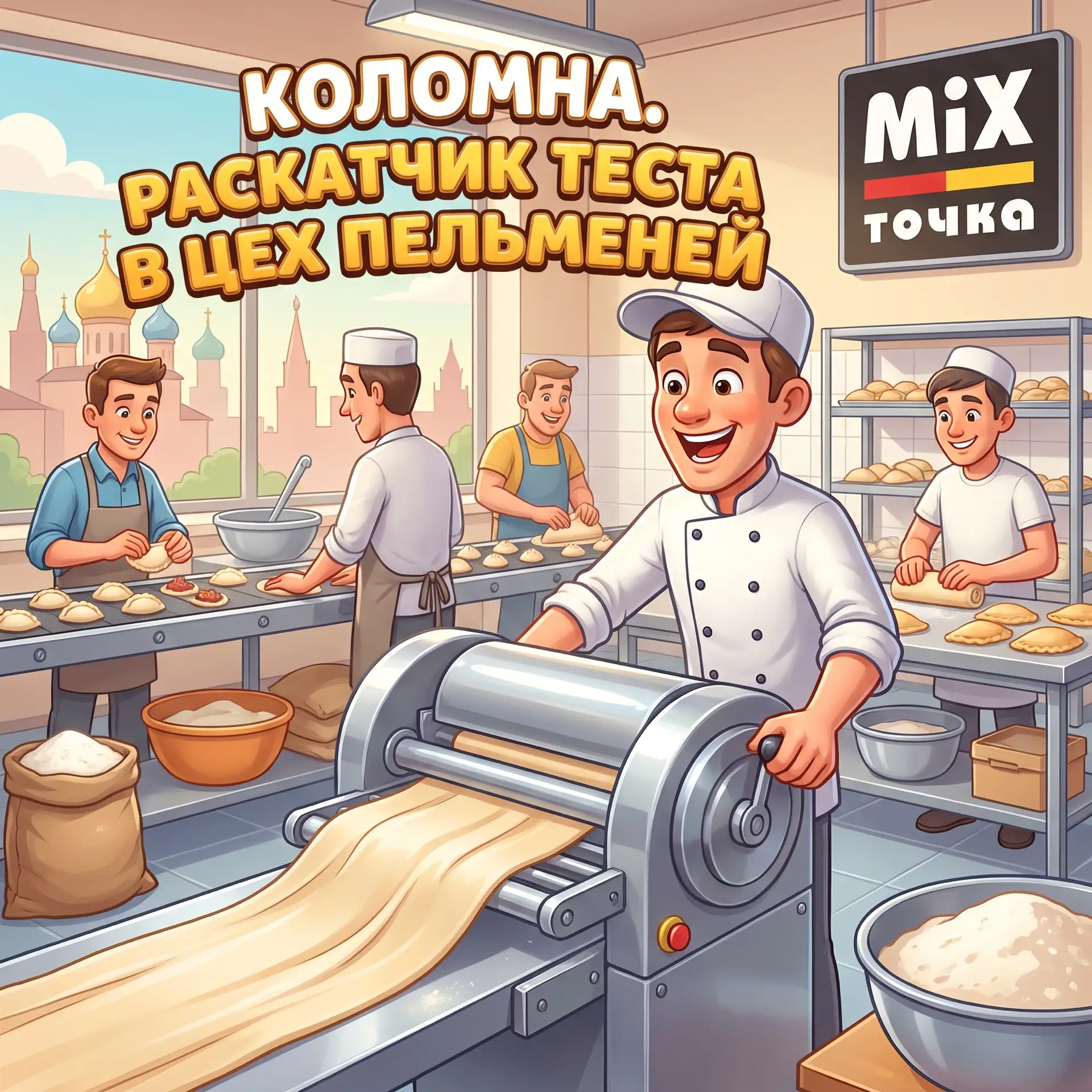 Коломна. Раскатчик теста в цех пельменей