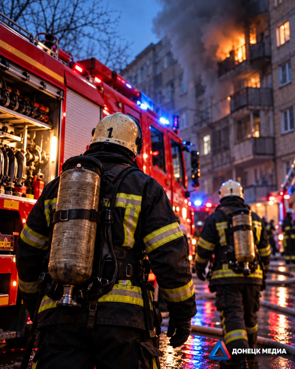 🚒 В Харцызске пожарные спасли 9-летнего мальчика из задымлённой квартиры