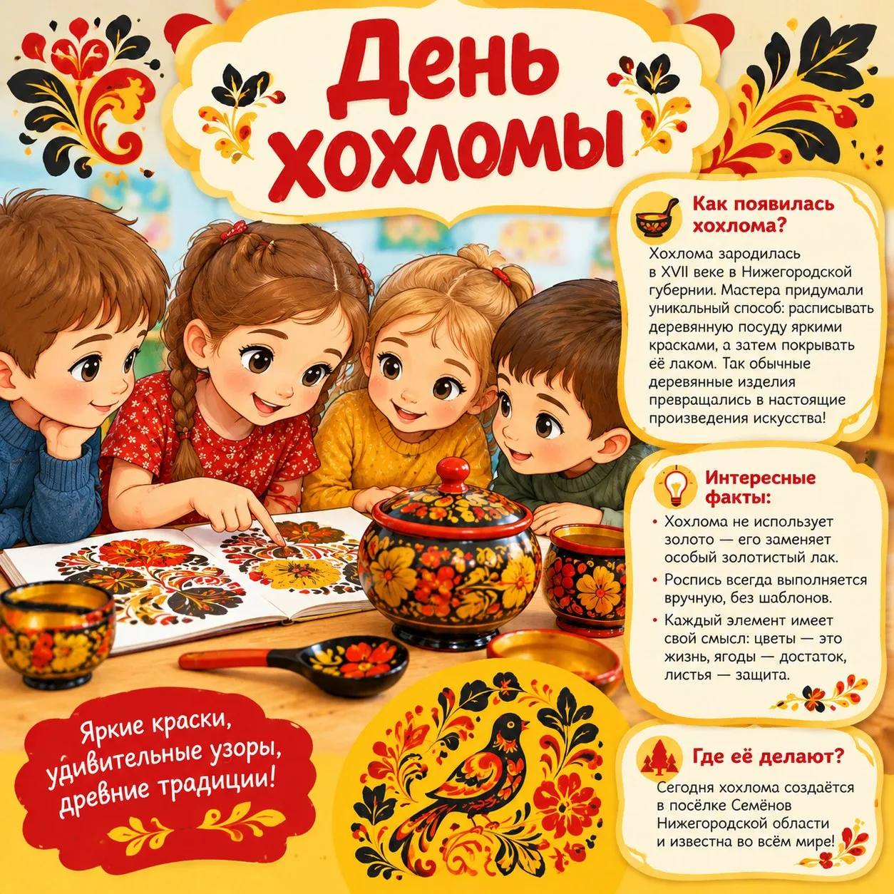 🎨День хохломской росписи