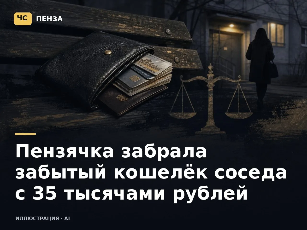 👛 Пензячка забрала забытый кошелёк соседа с 35 тысячами рублей