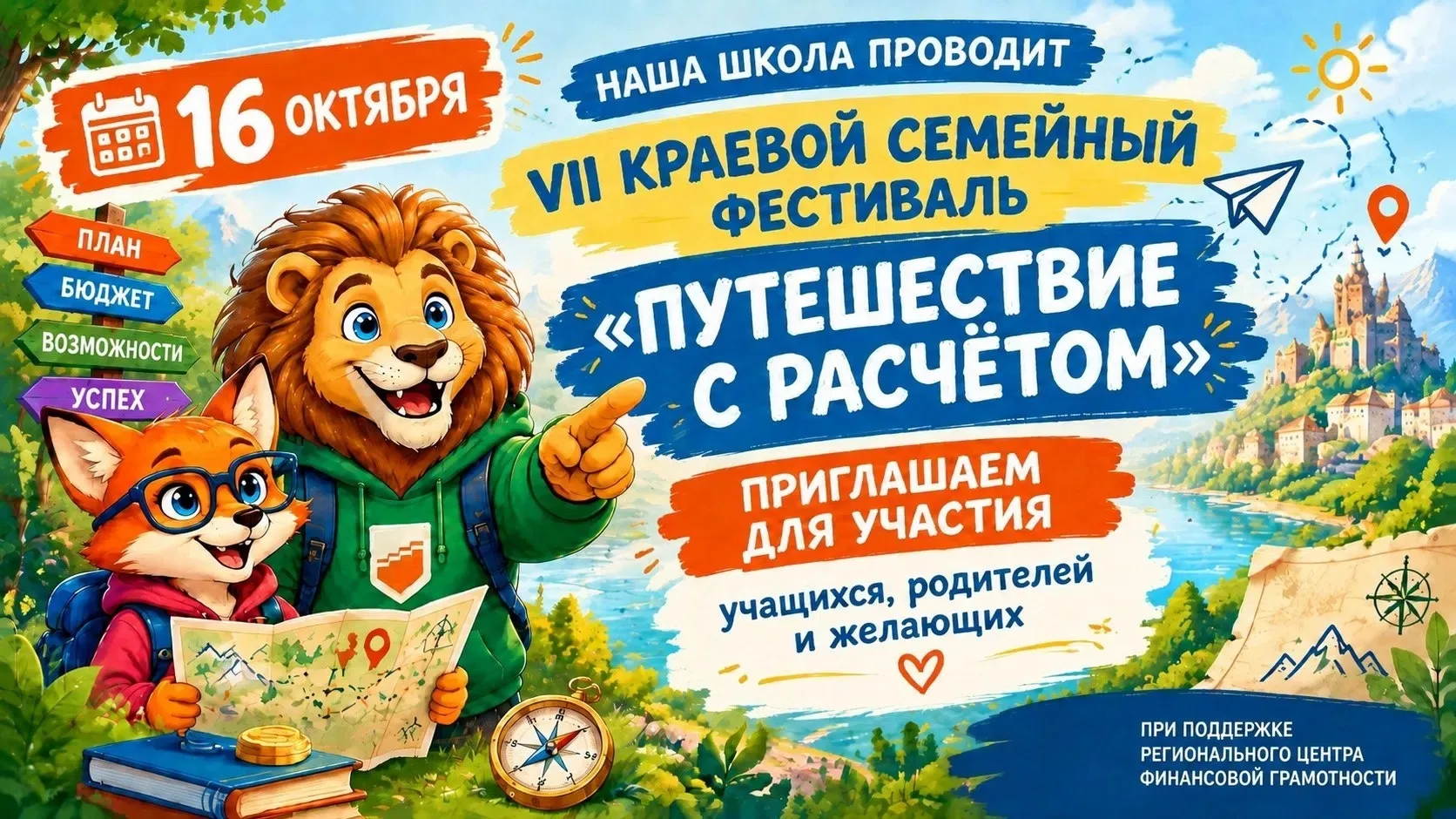 Манская школа 🏫 приглашает жителей и гостей посёлка на VII краевой семейный финансовый...