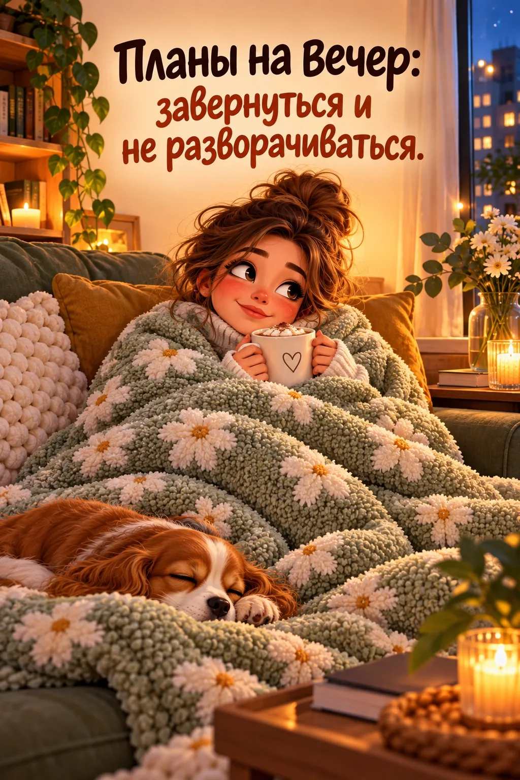 Вечерние открытки интересные ❤🧡💔💚❤